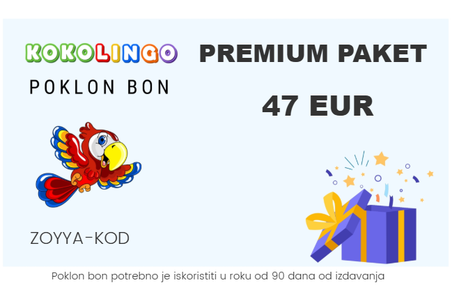 KOKOLINGO APLIKACIJA - PREMIUM PAKET 47 EUR