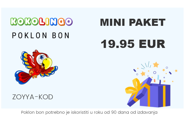 KOKOLINGO APLIKACIJA - MINI PAKET 19,95 EUR